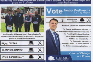 The Conservative candidates for Evington are Deepak Bajaj, Jenny Joannou and Rashmikant Joshi