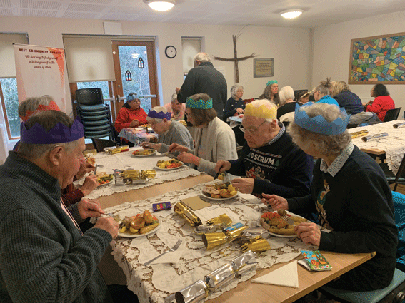 Christmas lunch in Evington’s community