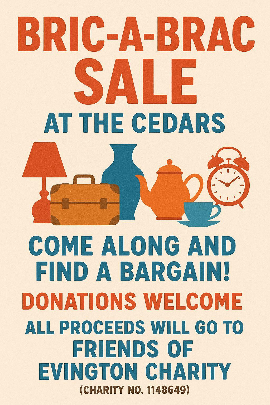Bric-a-Brac Sale at The Cedars Evington Leicester
