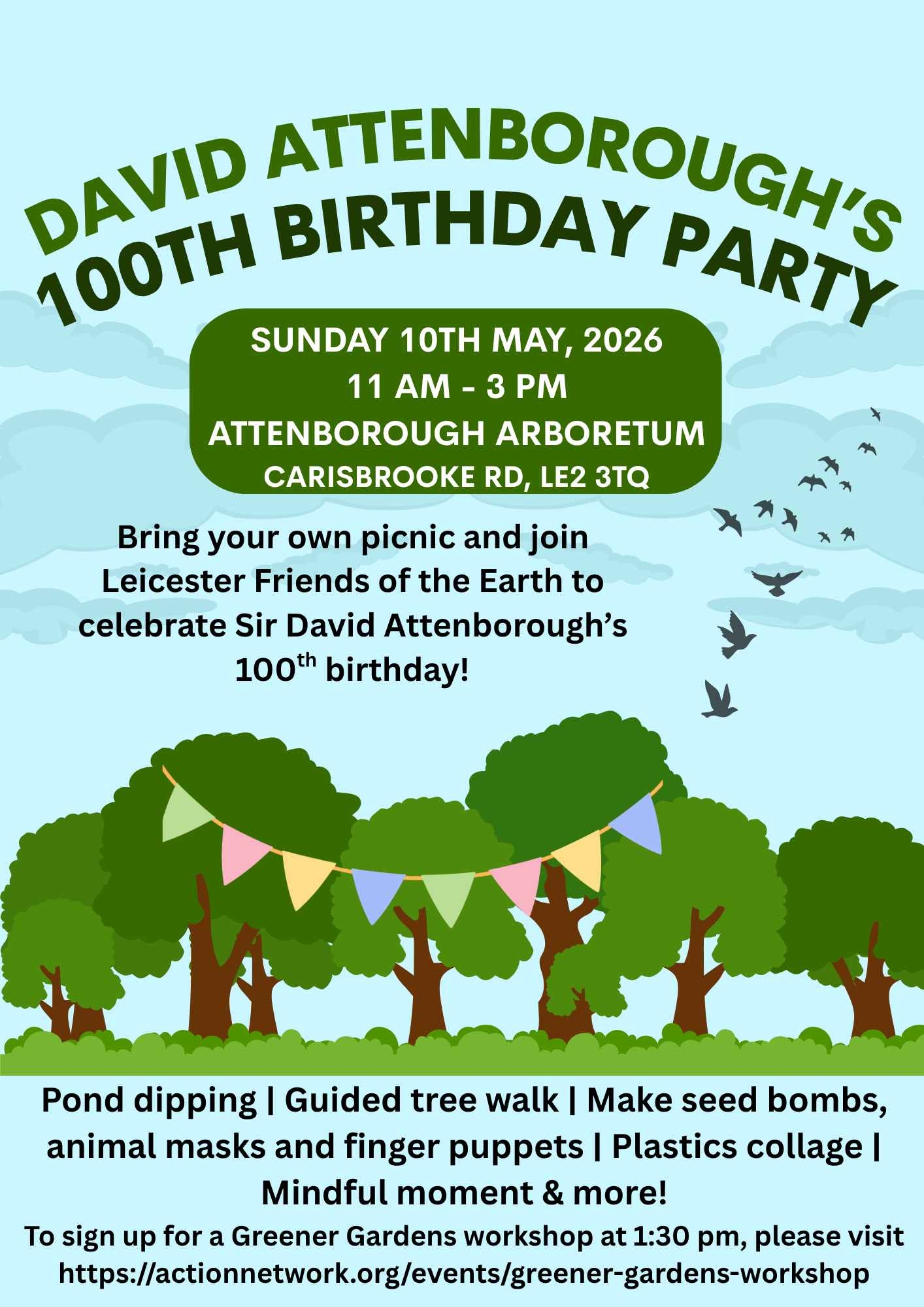 David Attenborough’s 100th birthday Party on Sunday 10th May 2026
