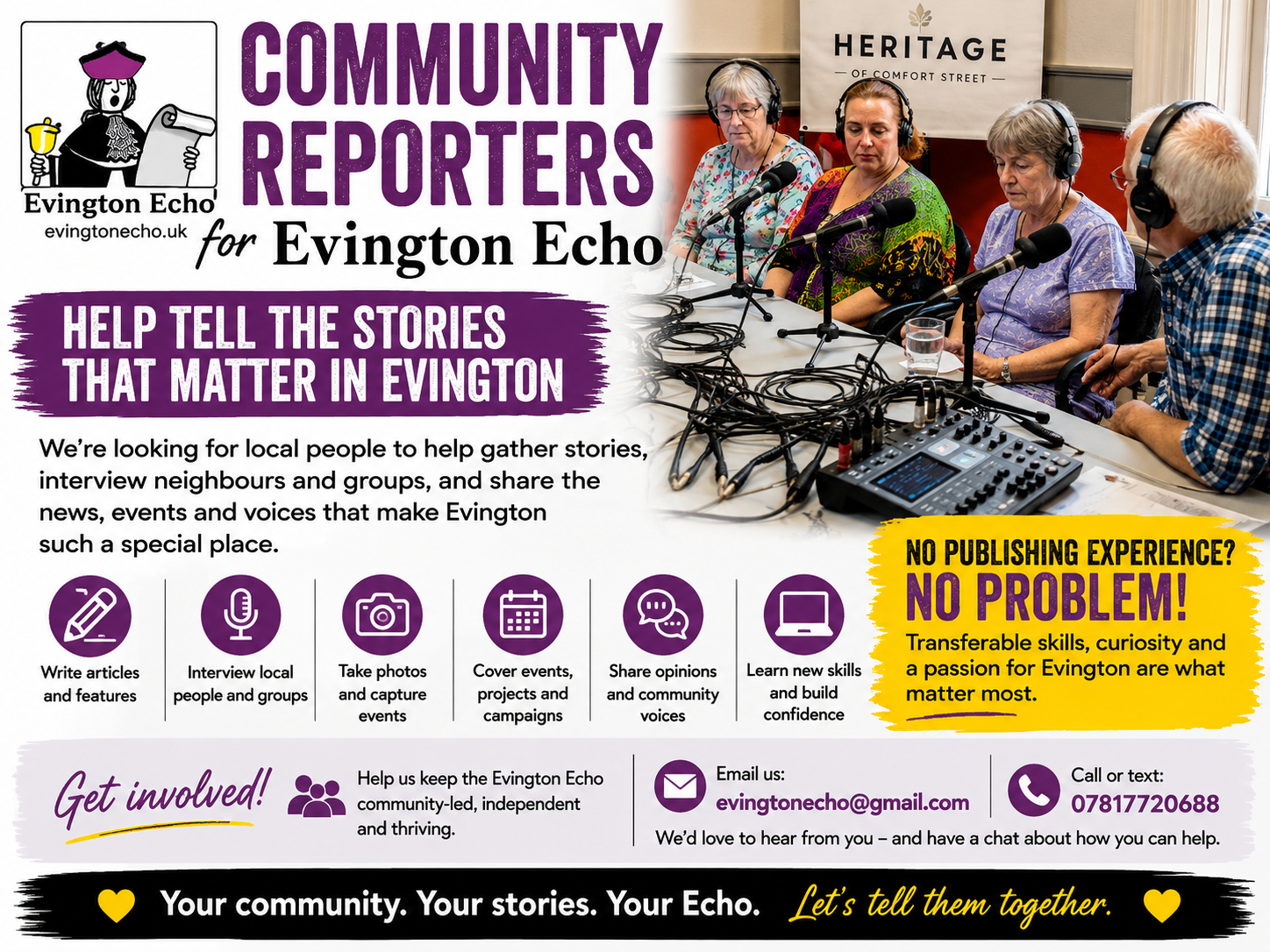 Volunteer With The Evington Echo