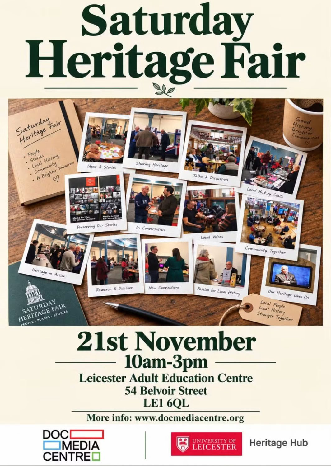 Heritage Fair – 21st November 2026 – Leicester Adult Education Centre